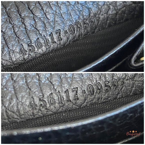 Authentic GUCCI Black Pebbled Leather Double G Metal Zip Around Long Wallet - Picture 10 of 13